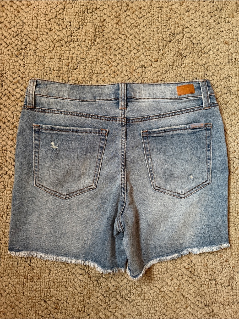 Seven7 Light Blue Distressed Denim Cutoff Shorts - Picture 4 of 8